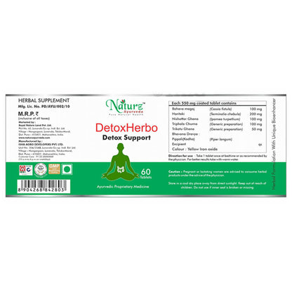 Naturz Ayurveda Detox Herbo Tablets - Distacart