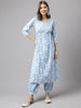 FIORRA Women's Blue Cotton A-Line Kurta Set - Distacart