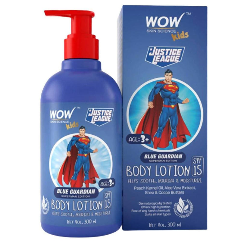 Wow Skin Science Kids Body Lotion - Blue Guardian Superman Edition - Distacart