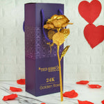 Thumbnail for Tied Ribbons 24K Gold Plated Artificial Rose Flower With Box - Valentine's Day Gifts - Distacart