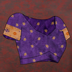 Thumbnail for Lorenvalley Fashion Purple Soft Paithani Silk Woven Design Copper Zari Meenakari Weaving Saree - Distacart