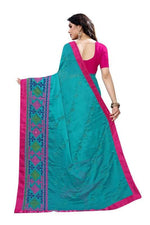 Thumbnail for Vamika Rama Green Chiffon Emboridered Saree (SUIDHAGA RAMA)