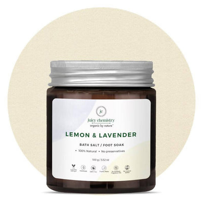 Juicy Chemistry Lemon & Lavender Bath Salt / Foot Soak - Distacart