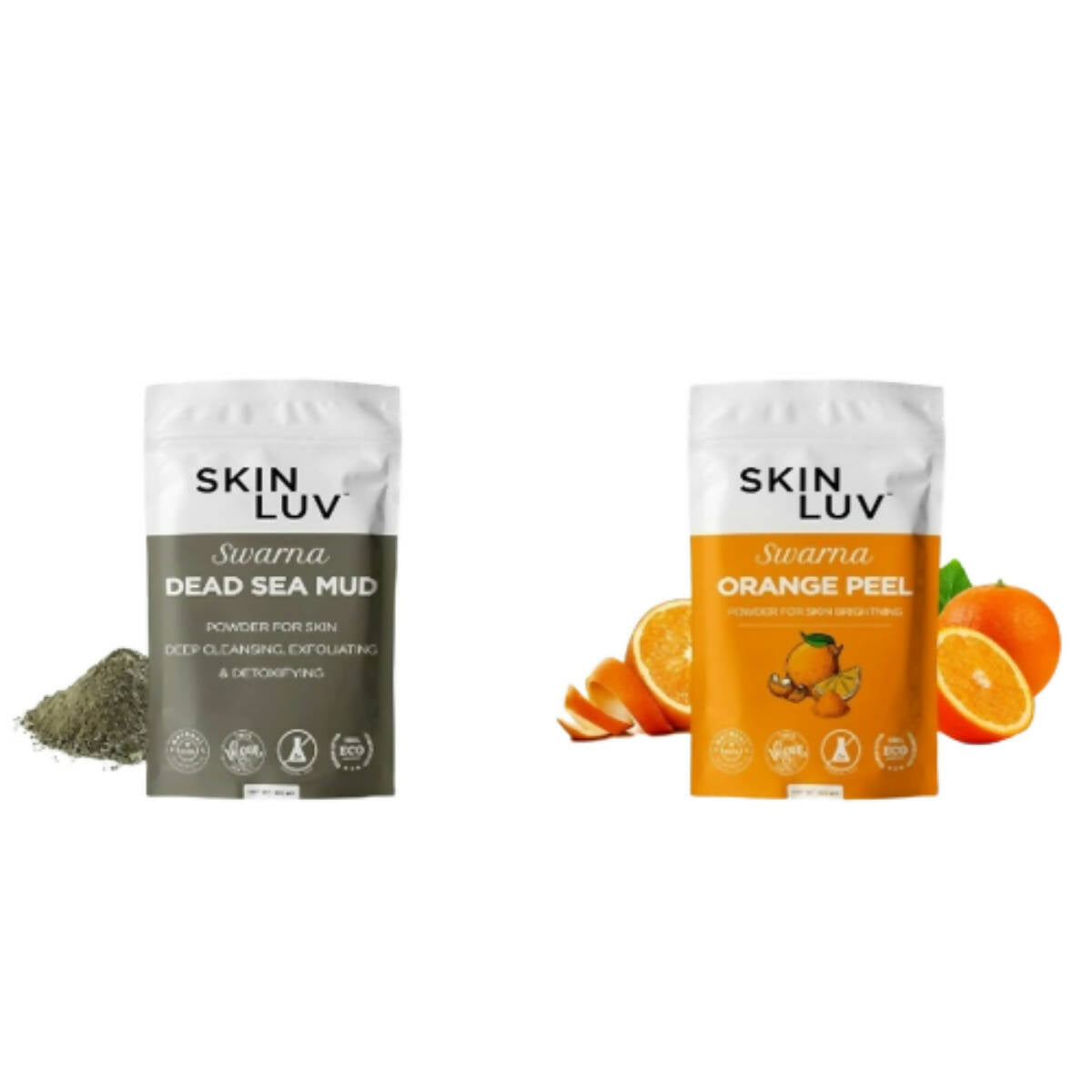 SkinLuv Swarna Dead Sea Mud Powder And Orange Peel Powder Combo - Distacart