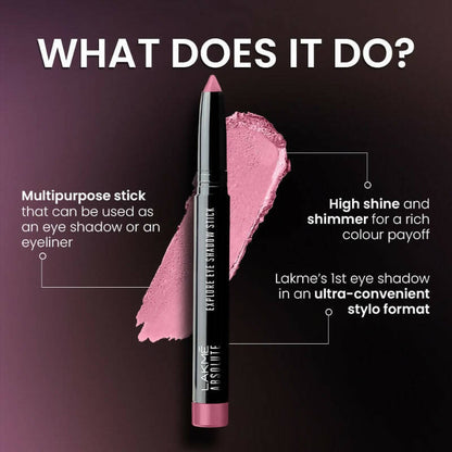 Lakme Absolute Explore Eye Shadow Stick - Blue Orchid - Distacart