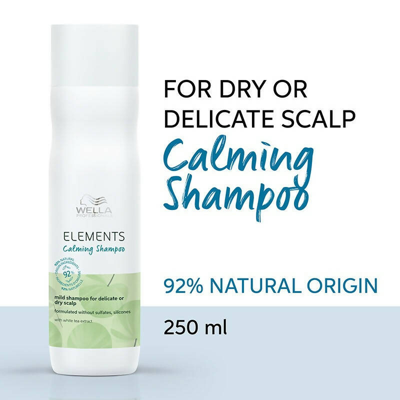 Wella Professionals Elements Calming Shampoo - Mild Shampoo For Delicate Or Dry Scalp - Distacart