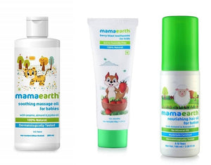 Mamaearth Toothpaste + Hair Oil + Massage Oil For Kids Combo Pack