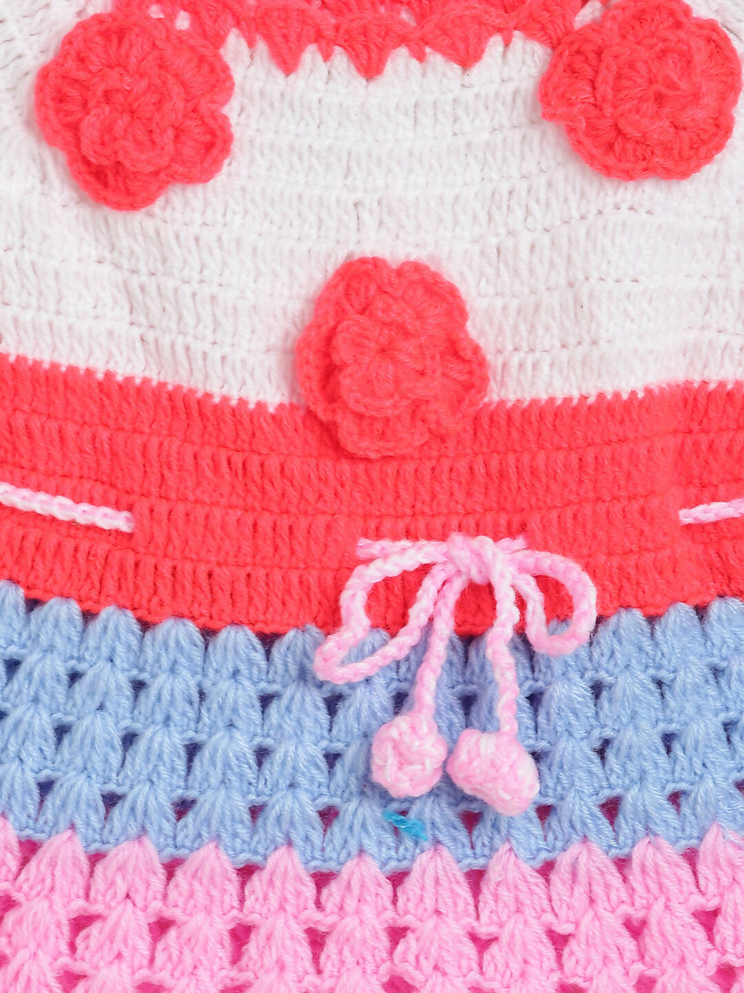 ChutPut Hand knitted Crochet Rainbow Wool Dress - Multi - Distacart
