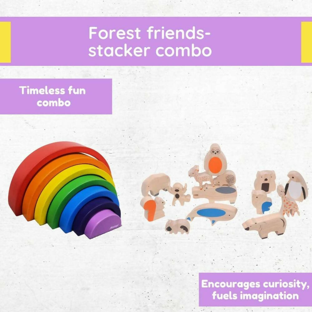 Matoyi Balancing Animals & Rainbow Stacker Combo - Distacart