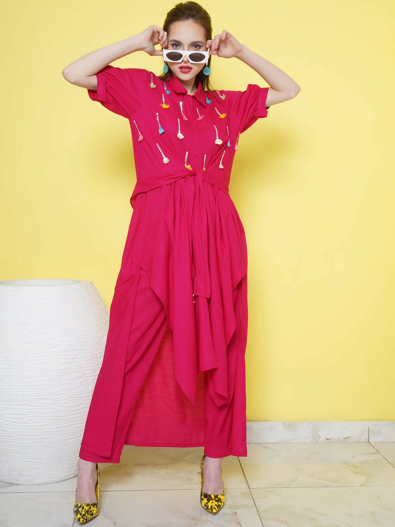 Women Republic Pink Rayon Indoester Set - Distacart