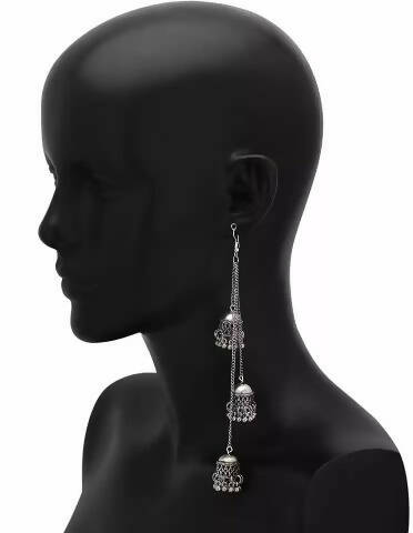 Silver-Plated Alloy Oxidised 4 Earrings Combo - The Pari - Distacart