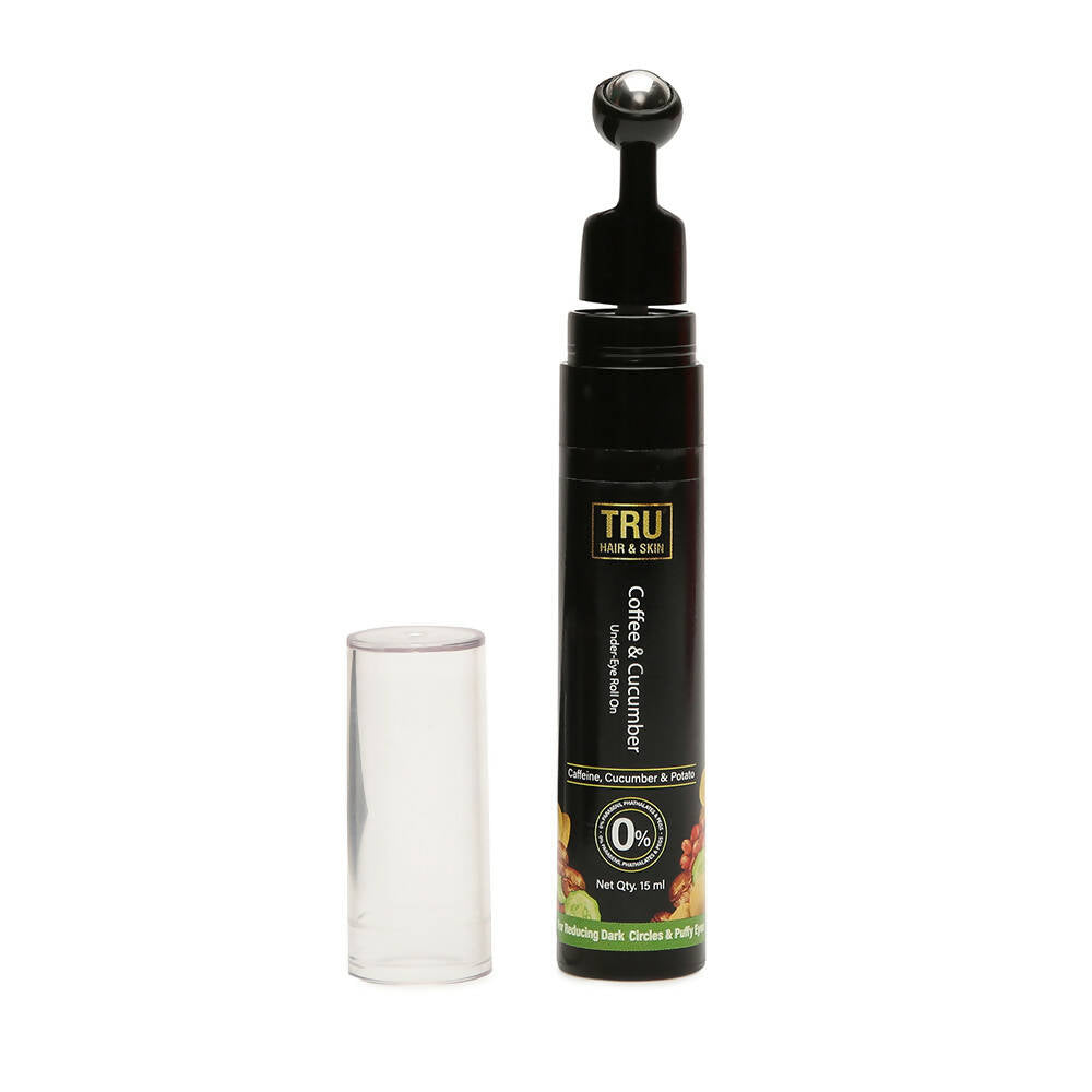 Tru Hair & Skin Coffee & Cucumber Under-Eye Roll On - Distacart