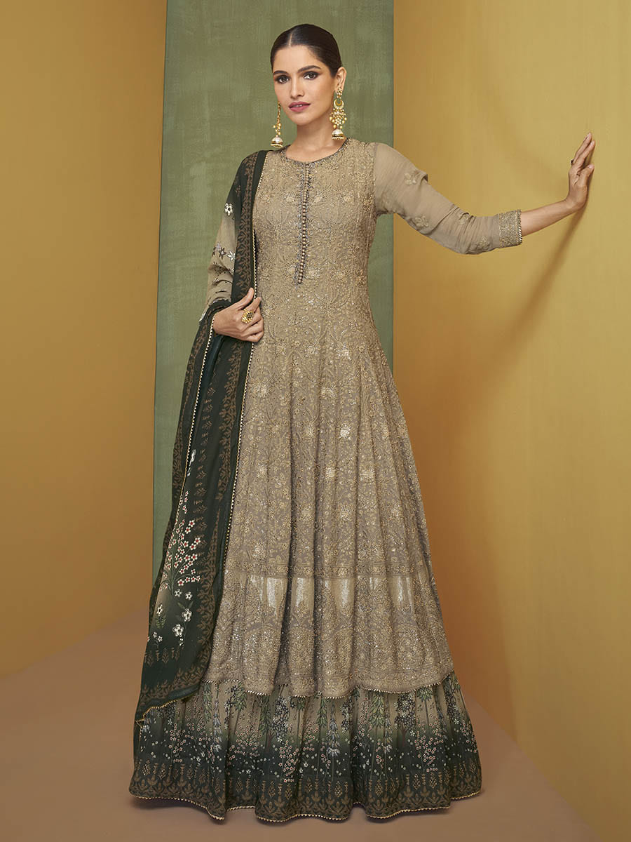 Myra Coco Real Georgette Embroidered Party Wear Suit - Distacart