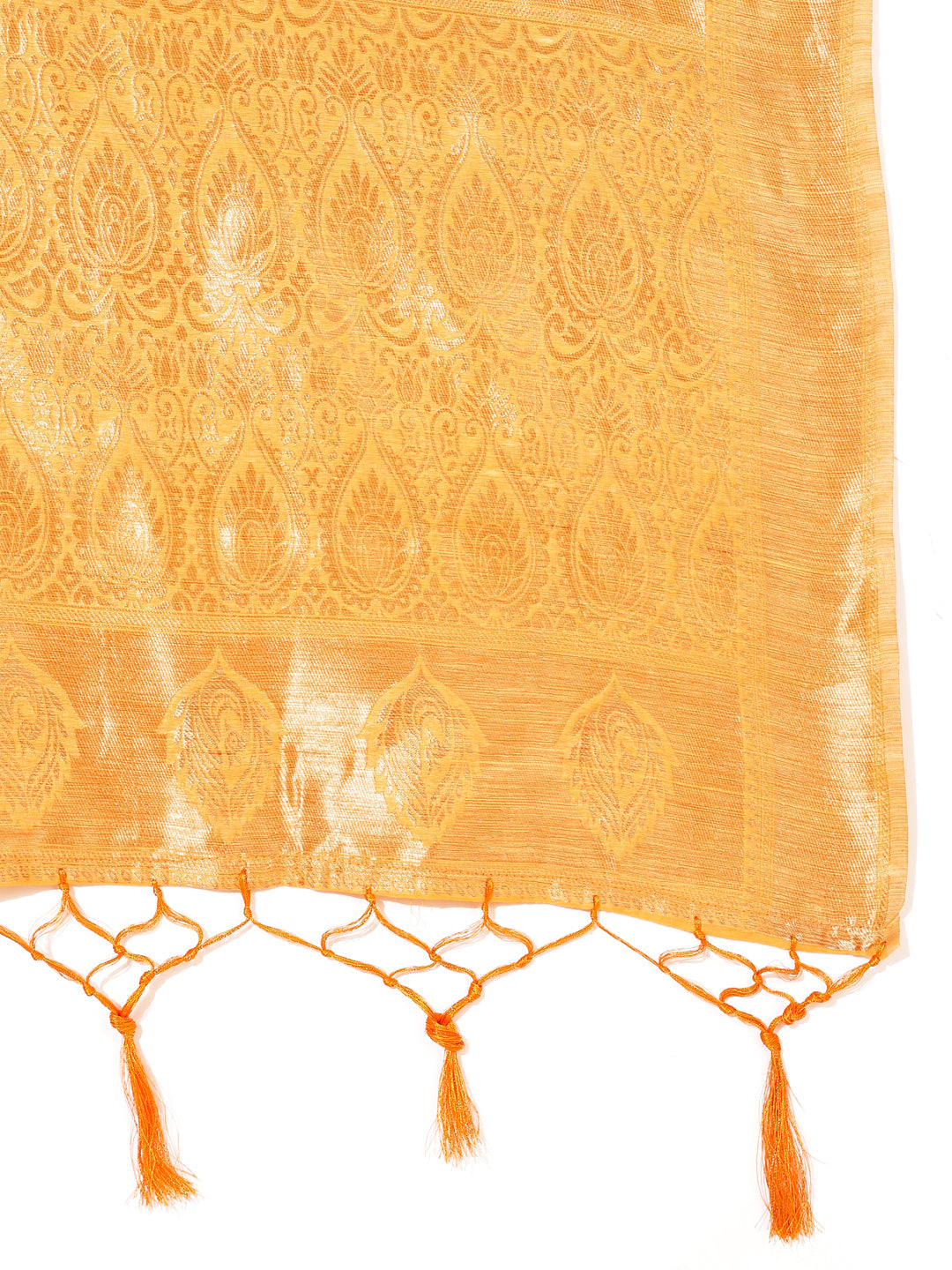 Janasya Light Yellow Chanderi Silk Woven Ethnic Motifs Chanderi Silk Saree - Distacart