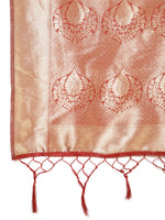 Thumbnail for Janasya Maroon Organza Floral Saree - Distacart