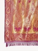Thumbnail for Janasya Wine Banarasi Silk Woven Ethnic Motifs Banarasi Silk Saree - Distacart