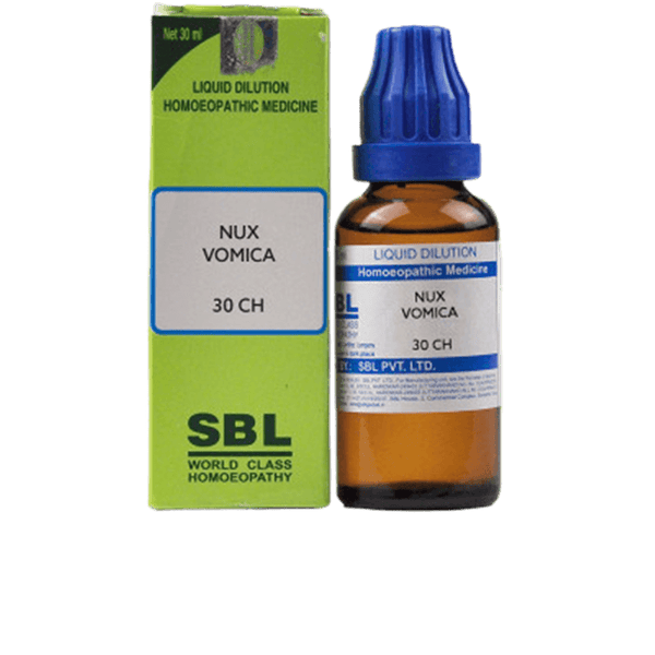 SBL Homeopathy Nux Vomica Dilution - 30 CH