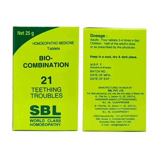 SBL Homeopathy Bio-Combination 21 Tablets Dosage