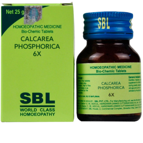 SBL Homeopathy Calcarea Phosphorica Biochemic Tablet 6X (25 gm)