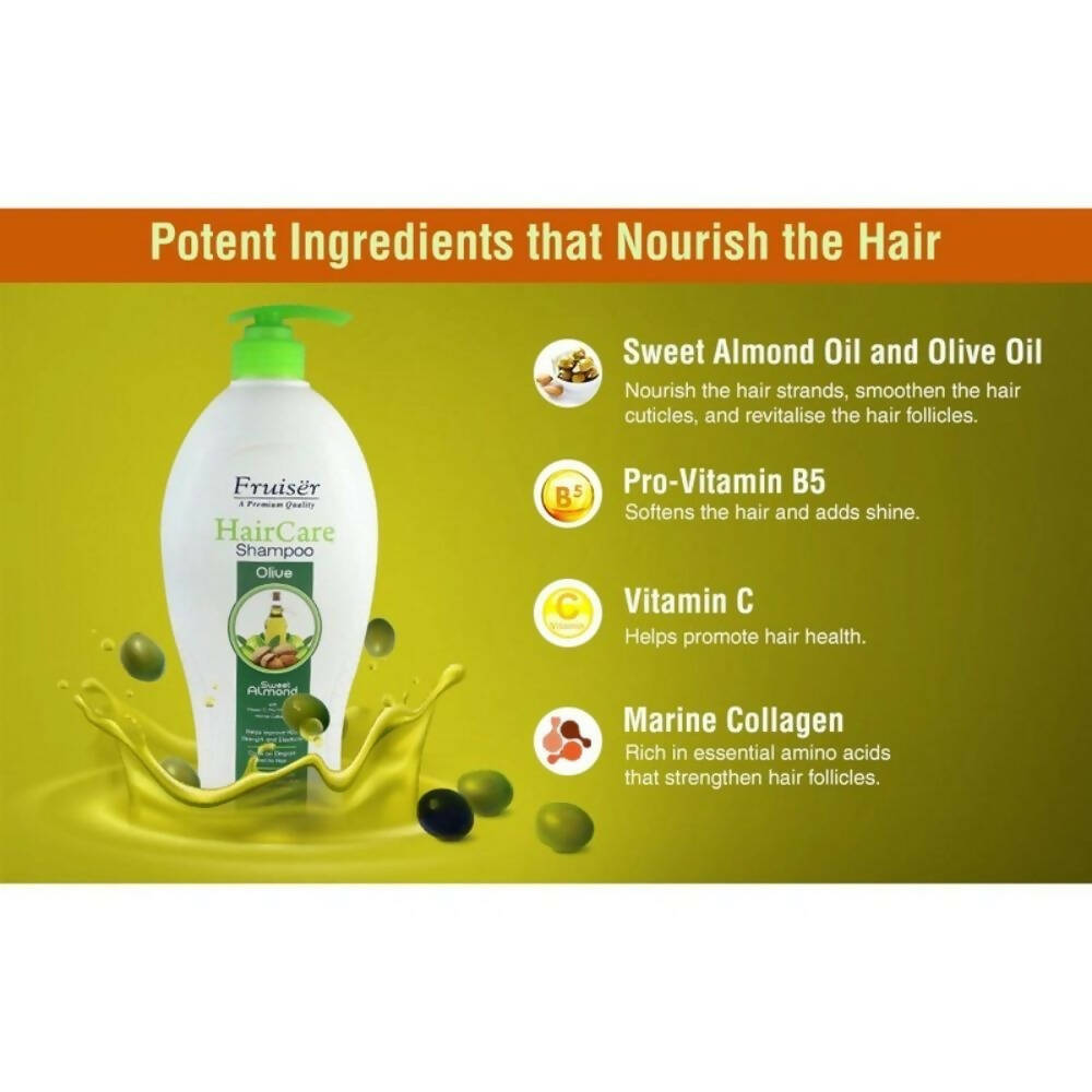 Fruiser Hair Care Shampoo With Olive & Sweet Almond - Distacart