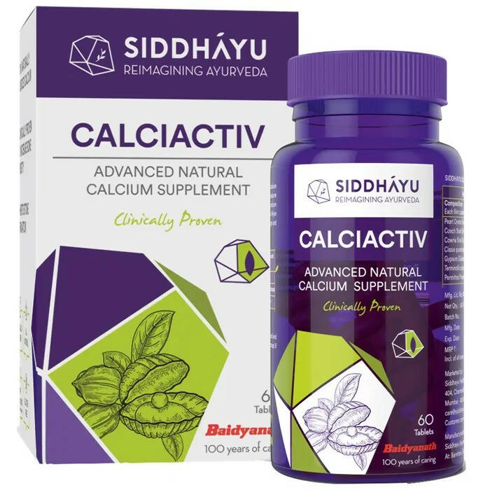 Siddhayu Ayurveda Calciactiv Advanced Natural Calcium Supplement Tablet - Distacart