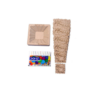 Kraftsman Stack up Puzzles/ Layered Puzzle Elephant Shape for Kids | Color Kit Included | 18 Pieces Puzzle - Distacart