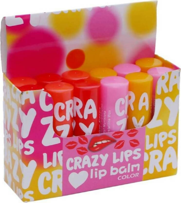 Favon Pack of 12 Multicolor Crazy Lip Balms - Distacart