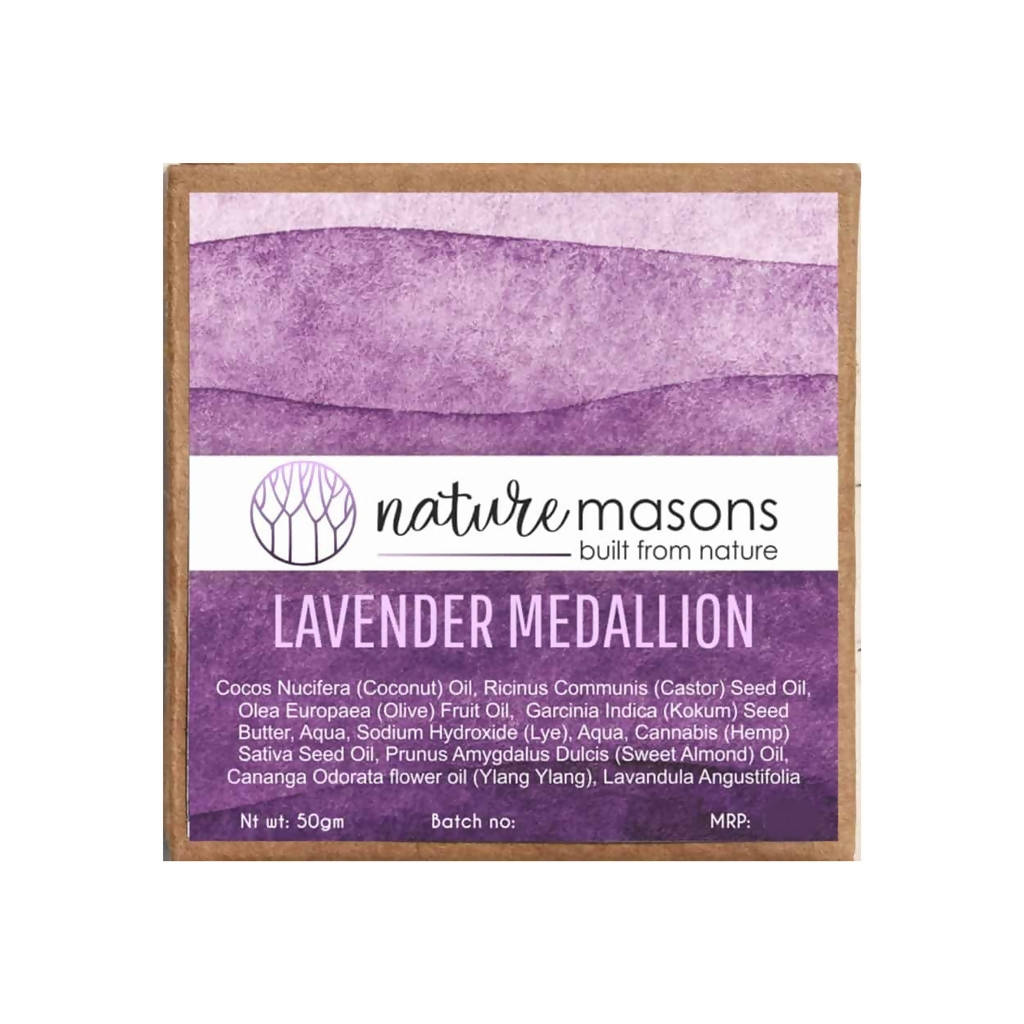 Nature Masons Lavender Medallion Soap Bar - Distacart