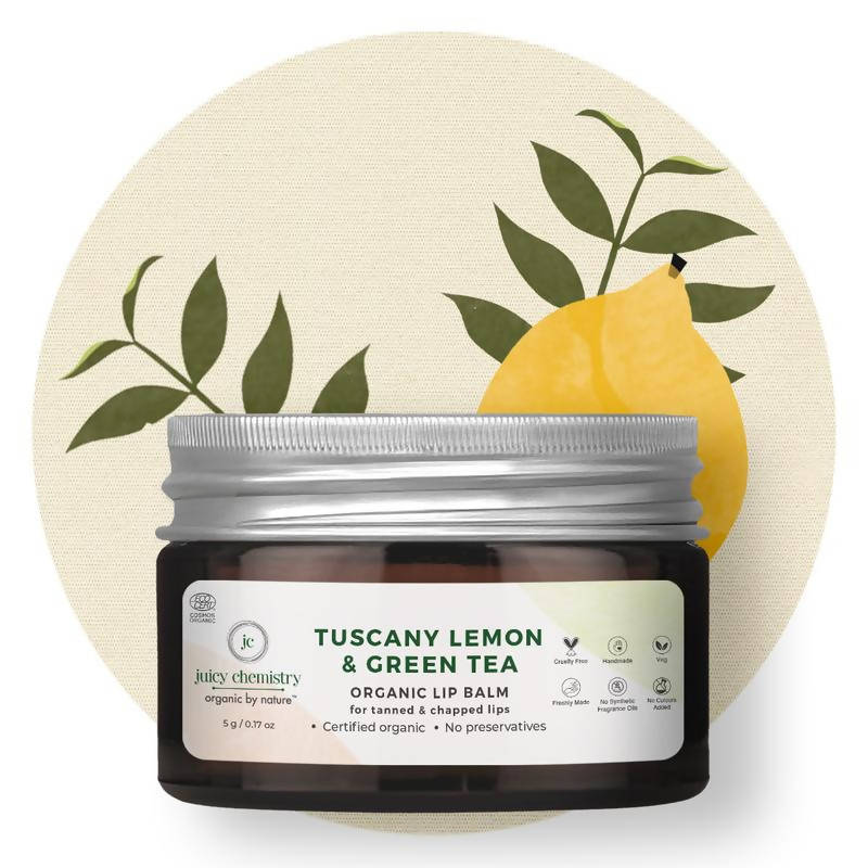 Juicy Chemistry Tuscany Lemon & Green Tea Lip Balm - Distacart