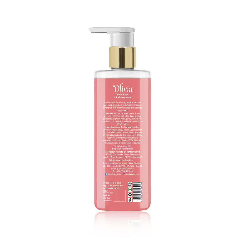 Olivia Skin Energizing Body Wash Juicy Pomegranate - Distacart