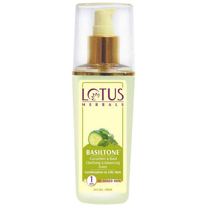 Lotus Herbals Basiltone Cucumber & Basil Clarifying & Balancing Toner - Distacart