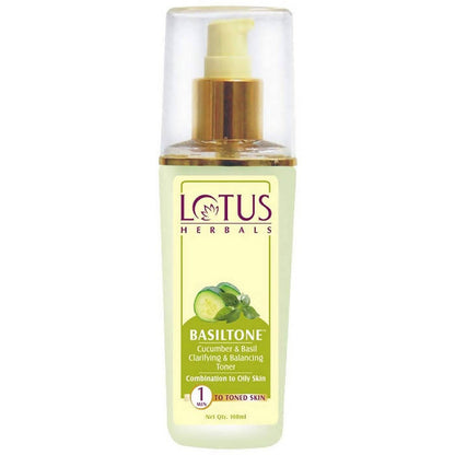 Lotus Herbals Basiltone Cucumber & Basil Clarifying & Balancing Toner - Distacart