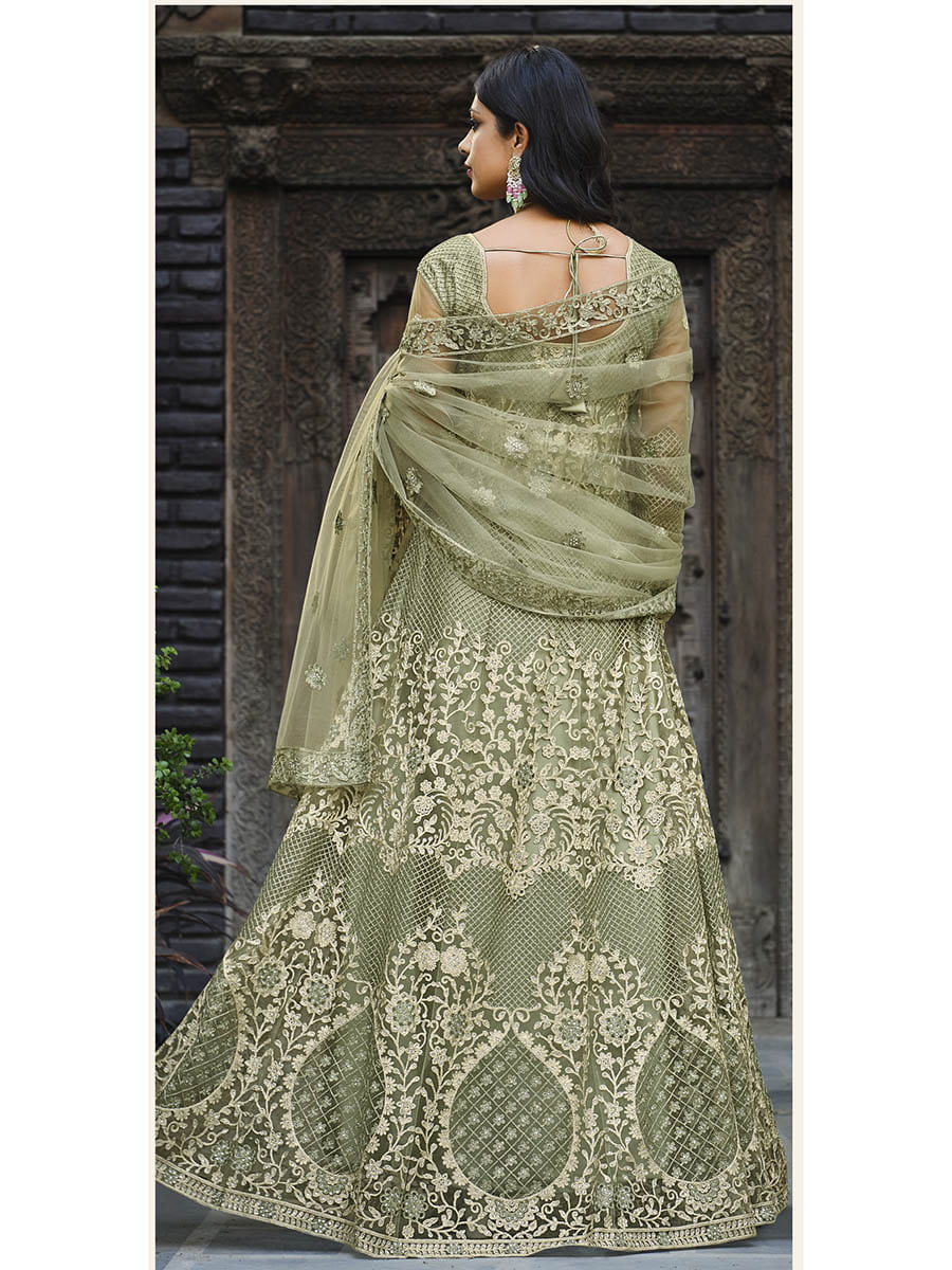 Myra Dusty Beige Butterfly Net Heavy Embroidered Designer Anarkali Suit - Distacart