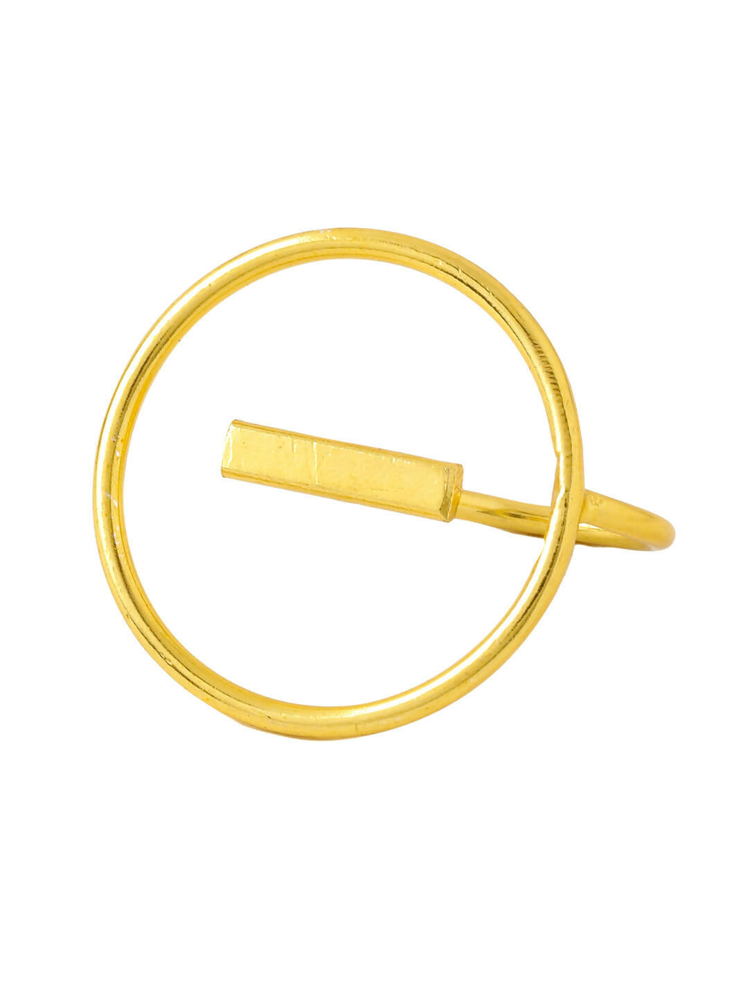 NVR Women Gold Plated Adjustable Finger Ring - Distacart