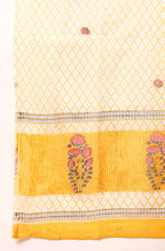 Thumbnail for Janasya Women's Yellow Cotton Striped Kurta With Palazzo And Dupatta - Distacart