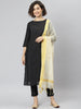 Janasya Women's Black Poly Silk Solid Straight Casual Kurta Set - Distacart