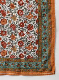 Thumbnail for Janasya Women's Green Cotton Embroidered Kurta With Pant And Dupatta - Distacart