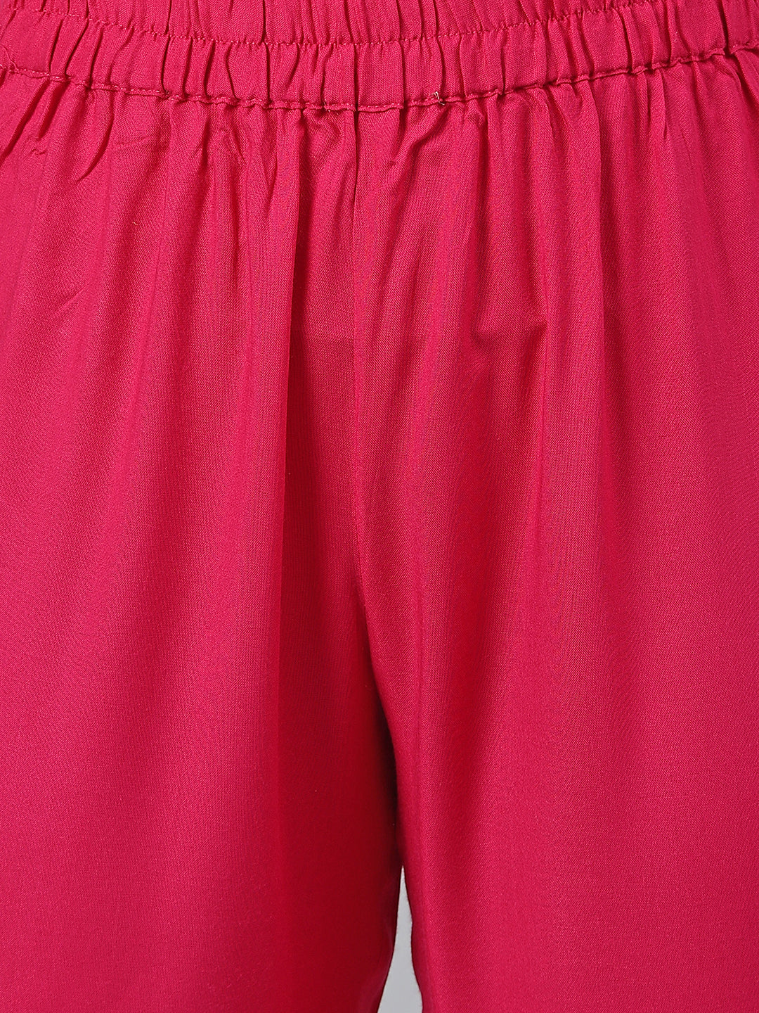 Janasya Women's Pink Rayon Bandhani Kurta With Pant And Dupatta - Distacart