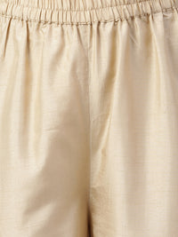 Thumbnail for Janasya Women's Beige Poly Silk Embellished Kurta With Gharara And Dupatta - Distacart