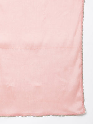 Janasya Women's Baby Pink Poly Silk Solid Kurta With Pant And Dupatta - Distacart