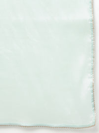Thumbnail for Janasya Women's Sea Blue Chanderi Silk Solid Kurta With Pant And Dupatta - Distacart