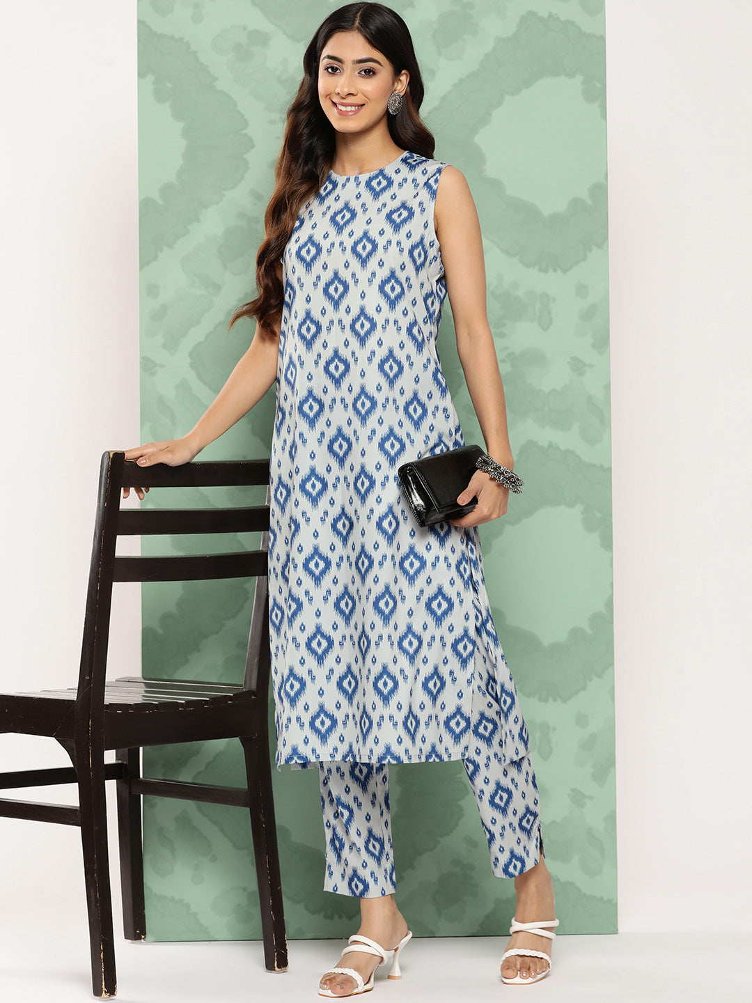 Janasya Women's Grey Crepe Digital Printed Straight Casual Kurta Set - Distacart