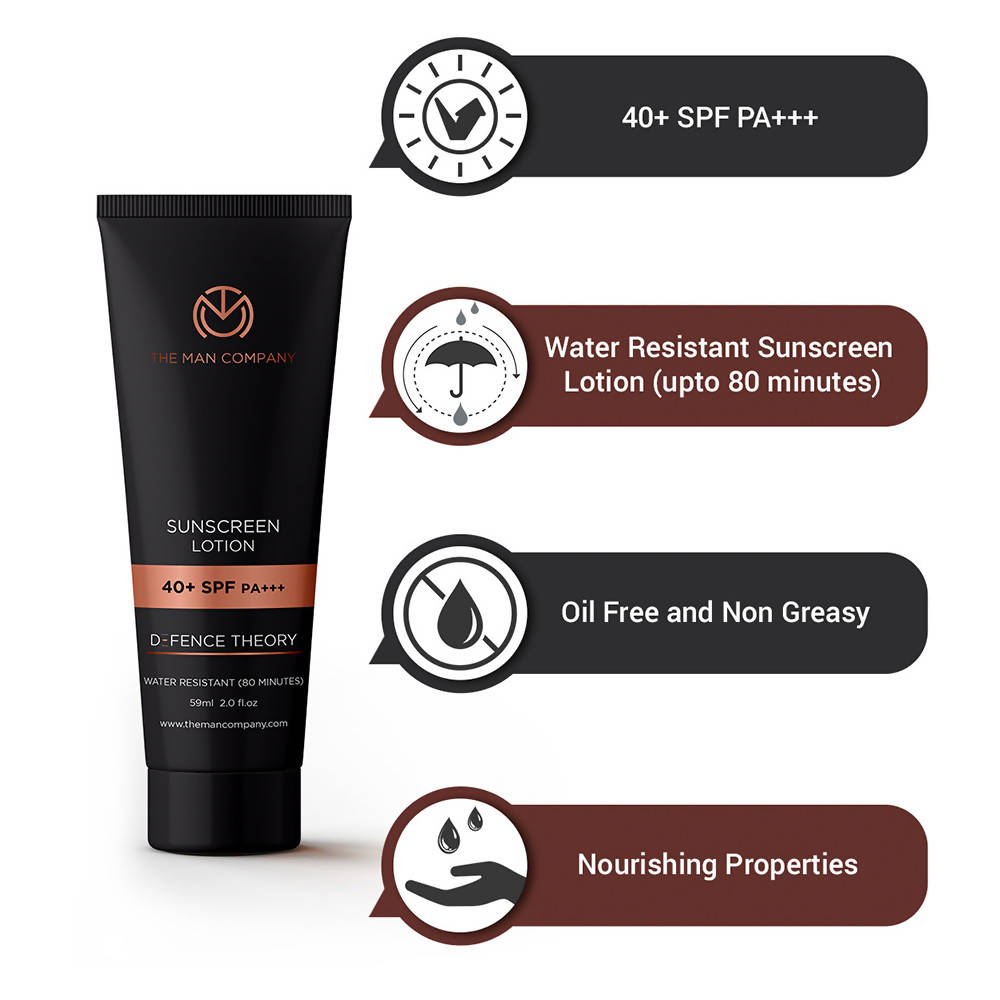 The Man Company Sunscreen Lotion 40+ SPF Pa+++ - Distacart