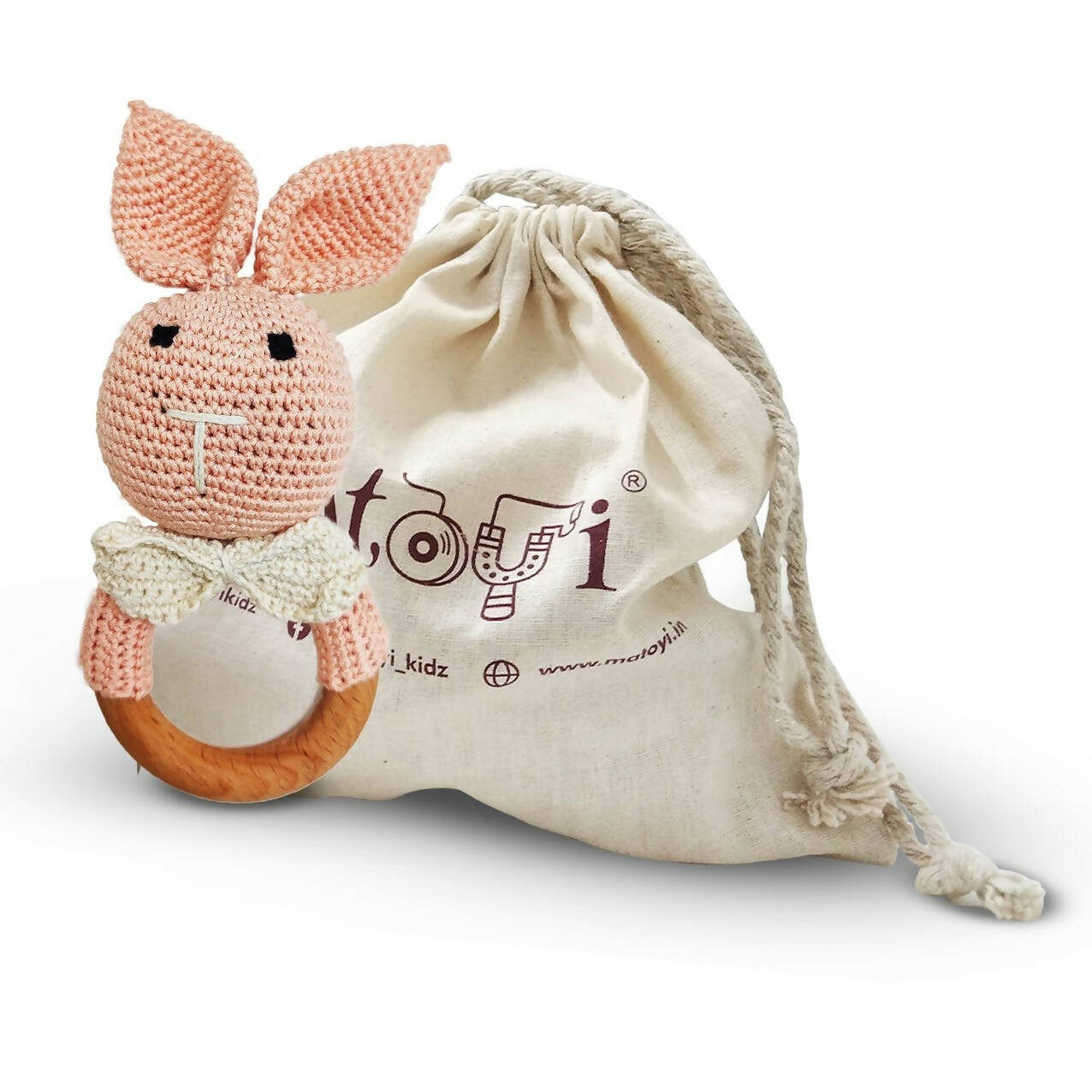 Matoyi Crochet Bunny Toy: Teether For Babies - Distacart