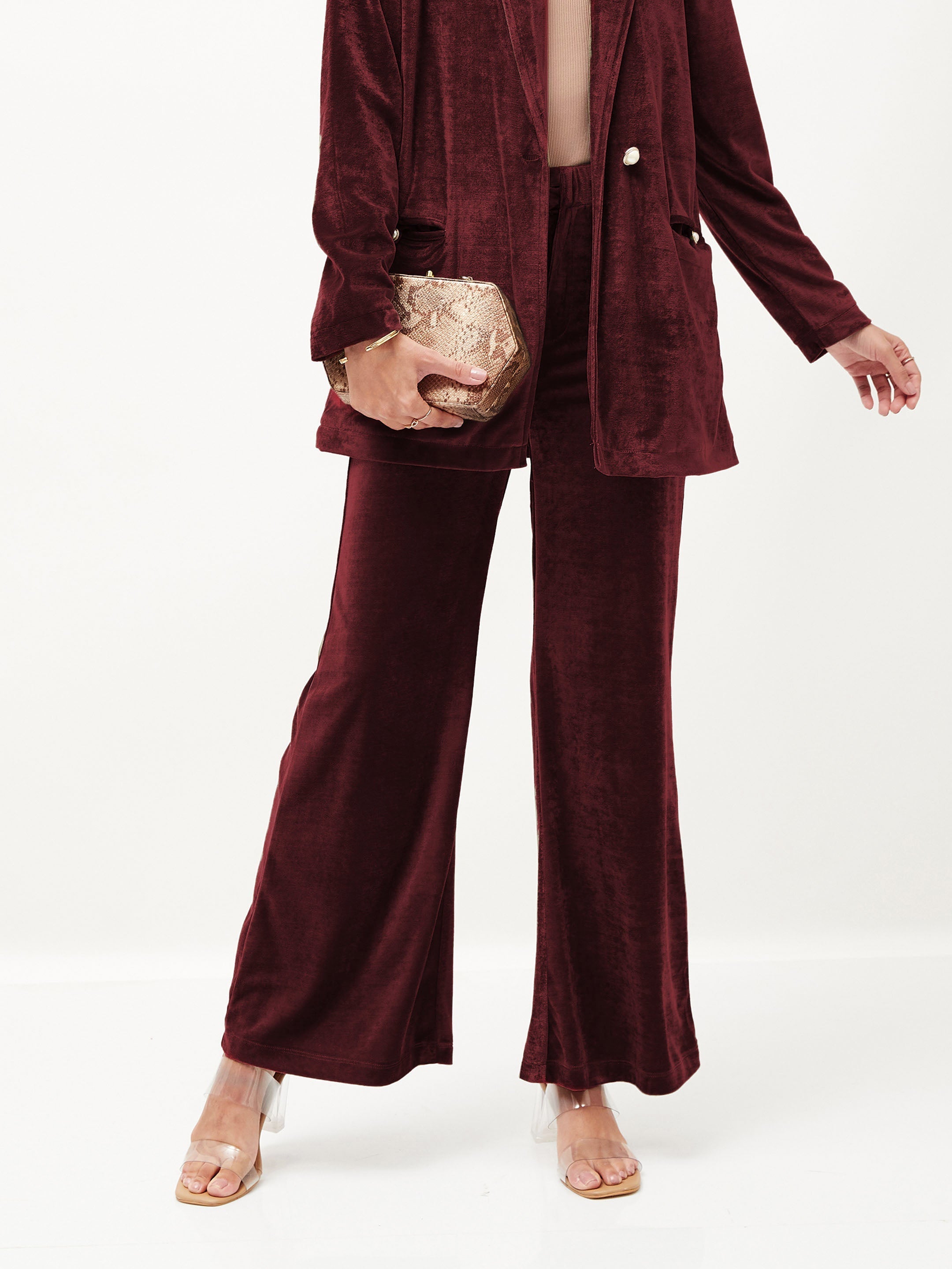 Vintage Velvet Long Flare High Waist Bell Bottom Pants | Elbise, Kadın,  Giysiler