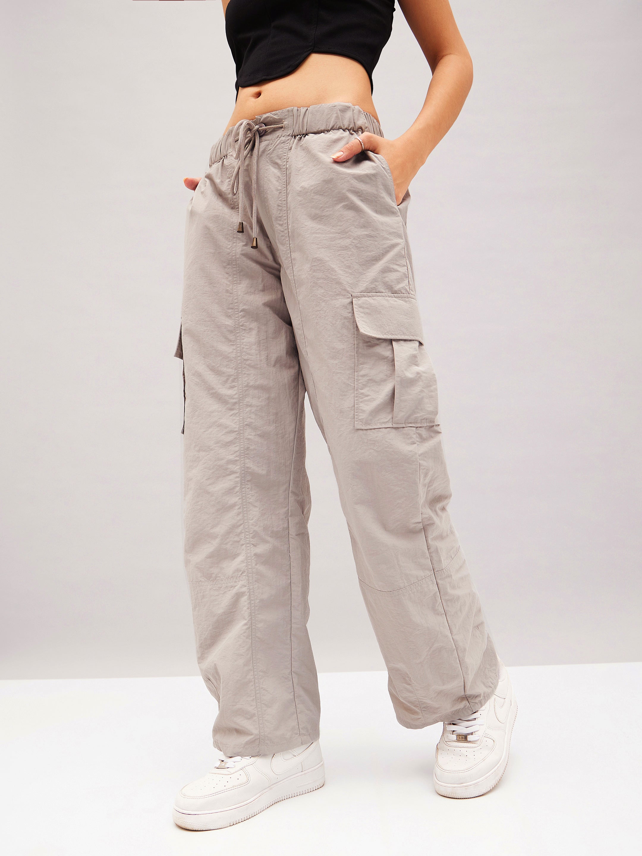 韓国商品/FRITUR Lace Cargo Pants テックフェアーTECH WEAR韓国ファッションカーゴジョガーパンツ