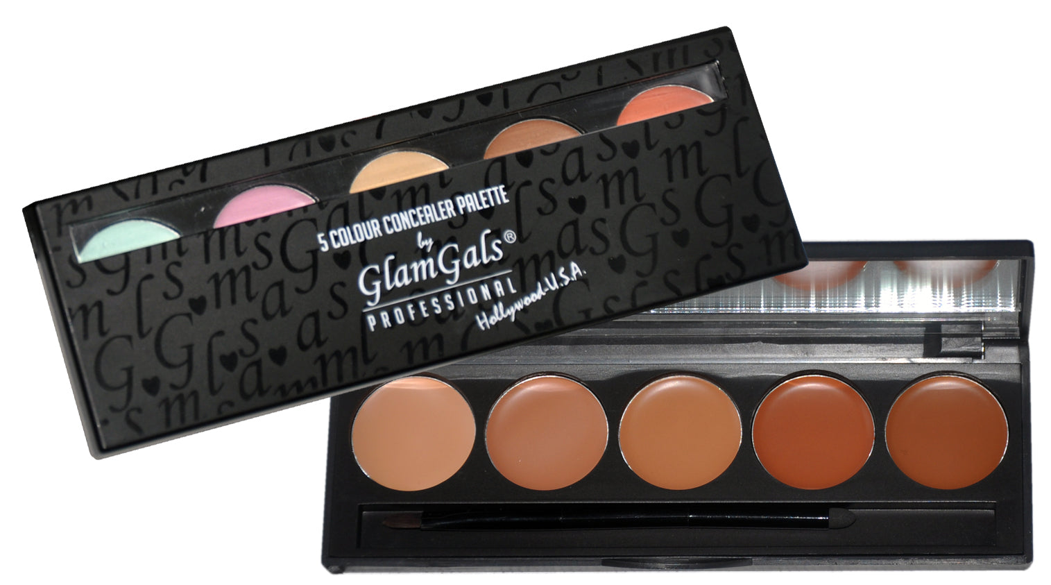 Glamgals Hollywood-U.S.A 5 Color Matte Finish Waterproof Concealer Palette - Distacart