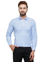 Thumbnail for Jainish Blue Formal Shirt with white detailing ( SF 419Blue ) - Distacart