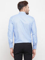 Thumbnail for Jainish Blue Men's Cotton Geometric Formal Shirts ( SF 434Blue ) - Distacart