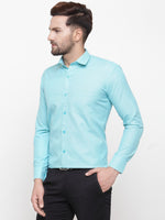 Thumbnail for Jainish Green Men's Cotton Geometric Formal Shirts ( SF 434Green ) - Distacart